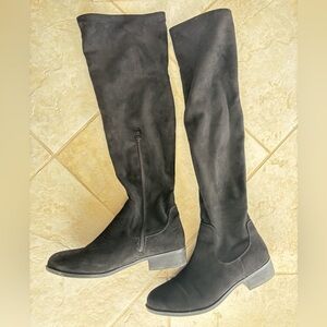 Worthington Black faux suede Over the Knee Boots size 8.5